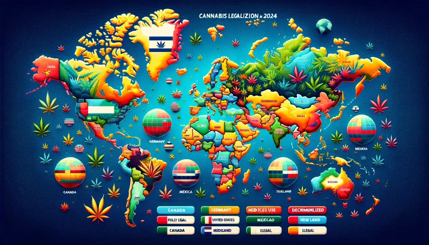 Légalisation du cannabis&nbsp;: mises à jour mondiales pour 2024